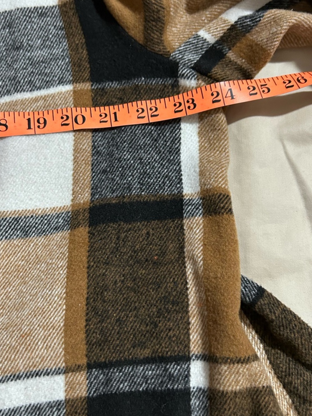 Bloomchic Plus 14-16 Plaid Belted Shawl Collar Cardigan Brown/Black/Cream NWOT - Picture 14 of 15